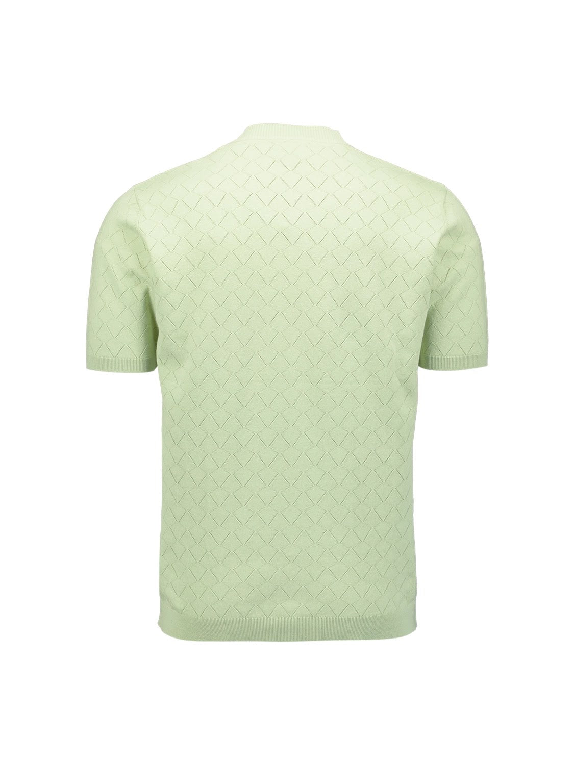 No Excess Textured Knitted Crew Tee in Green