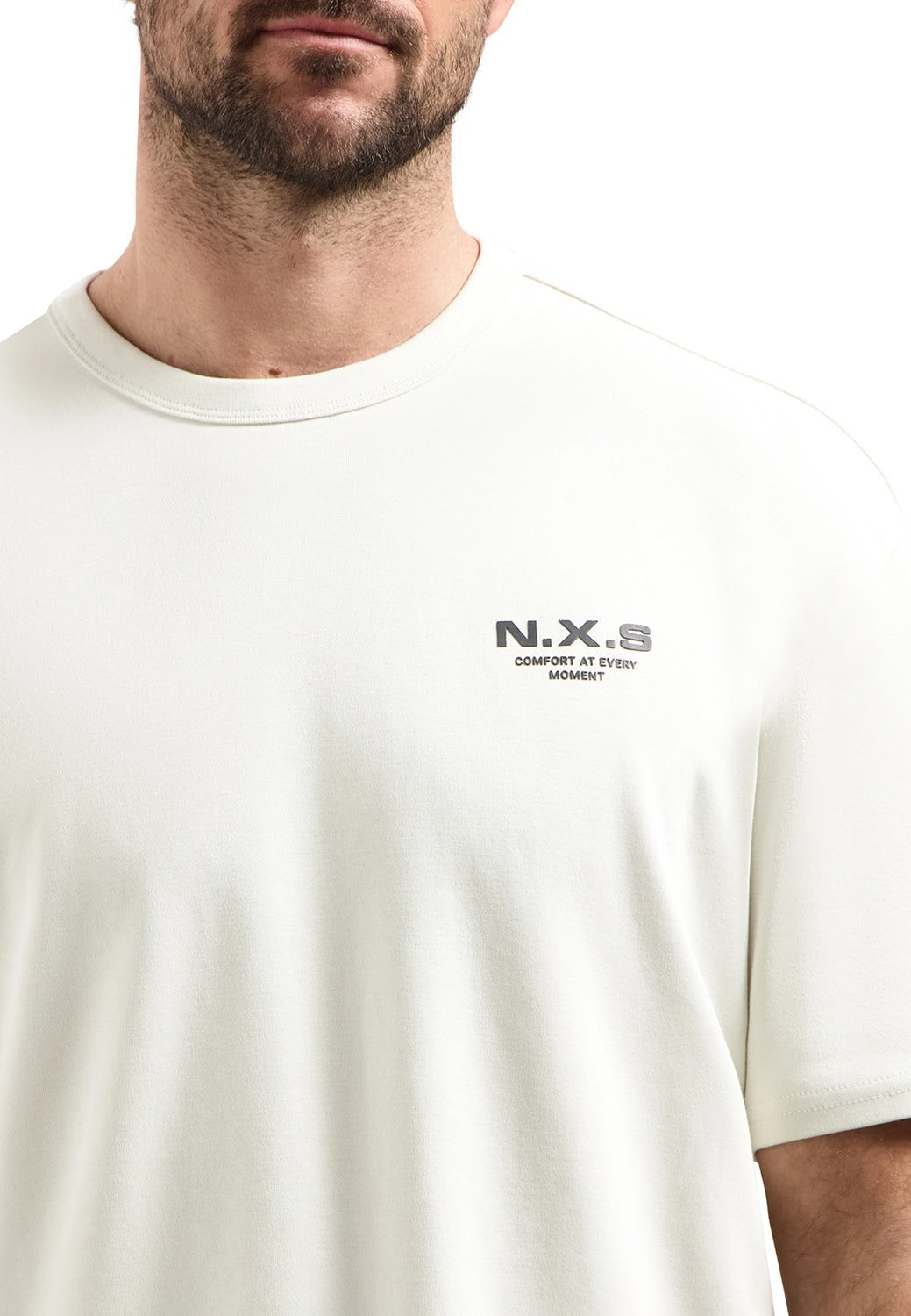 No Excess Logo Relaxed Fit Crew Neck Tee in Kit