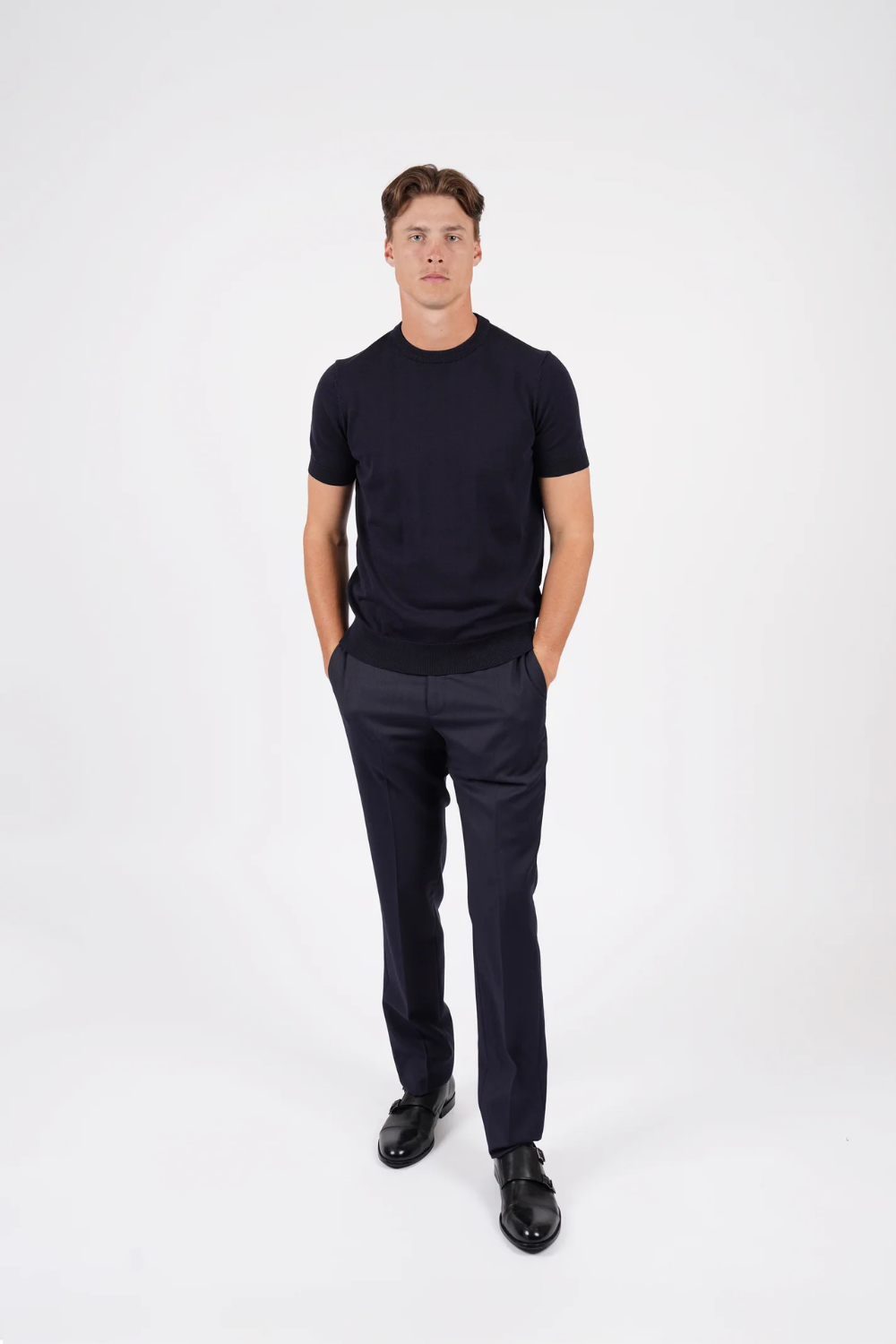 HARDY AMIES COTTON SILK S/S KNITWEAR TSHIRT