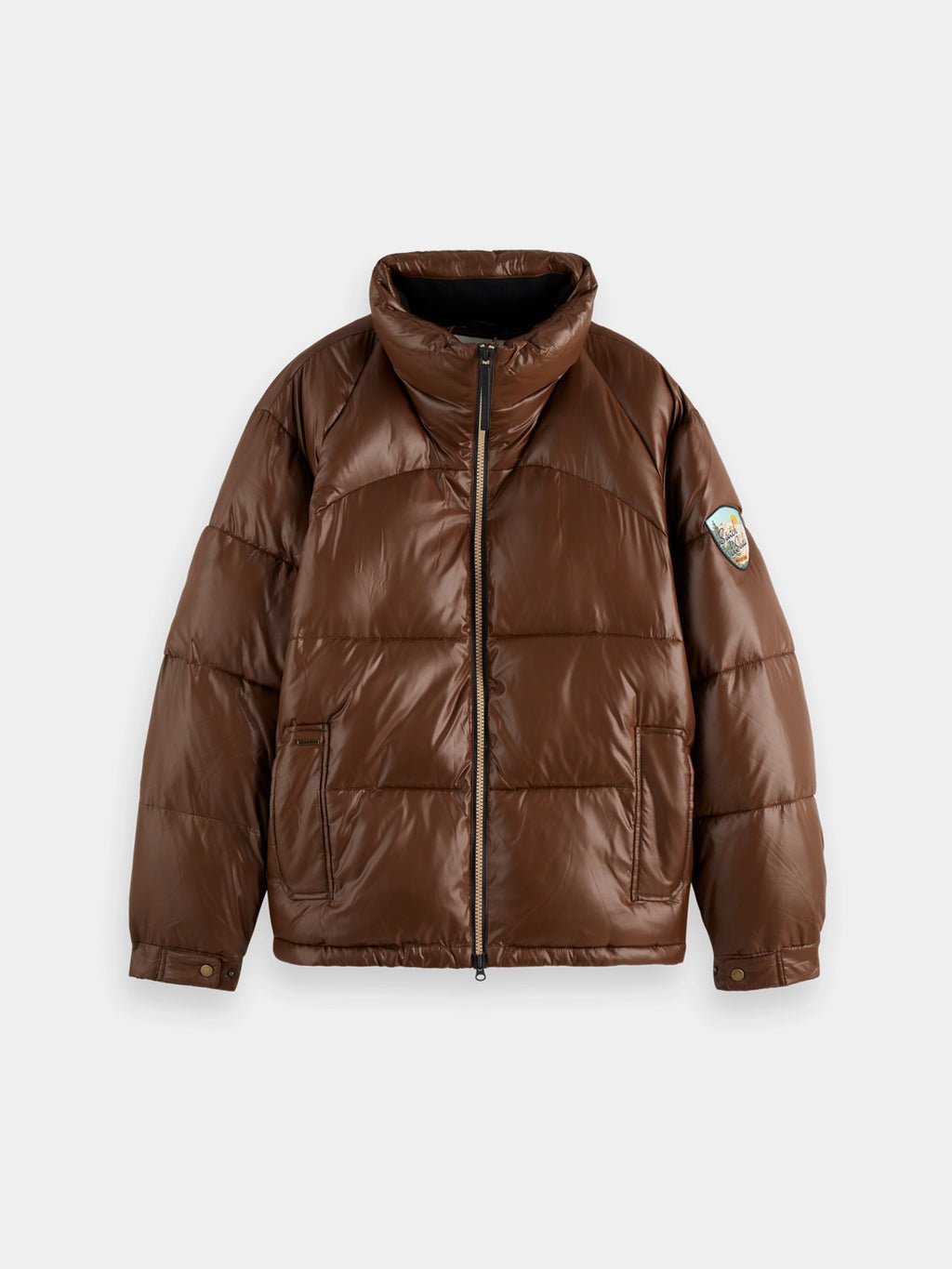 SCOTCH & SODA LACQUER PUFFER JACKET 181111