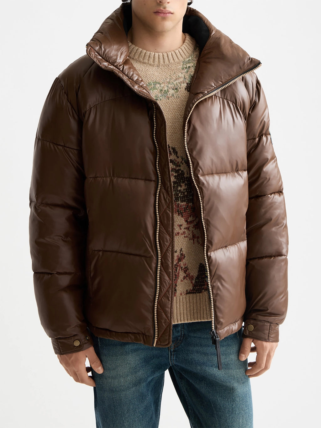 SCOTCH & SODA LACQUER PUFFER JACKET 181111