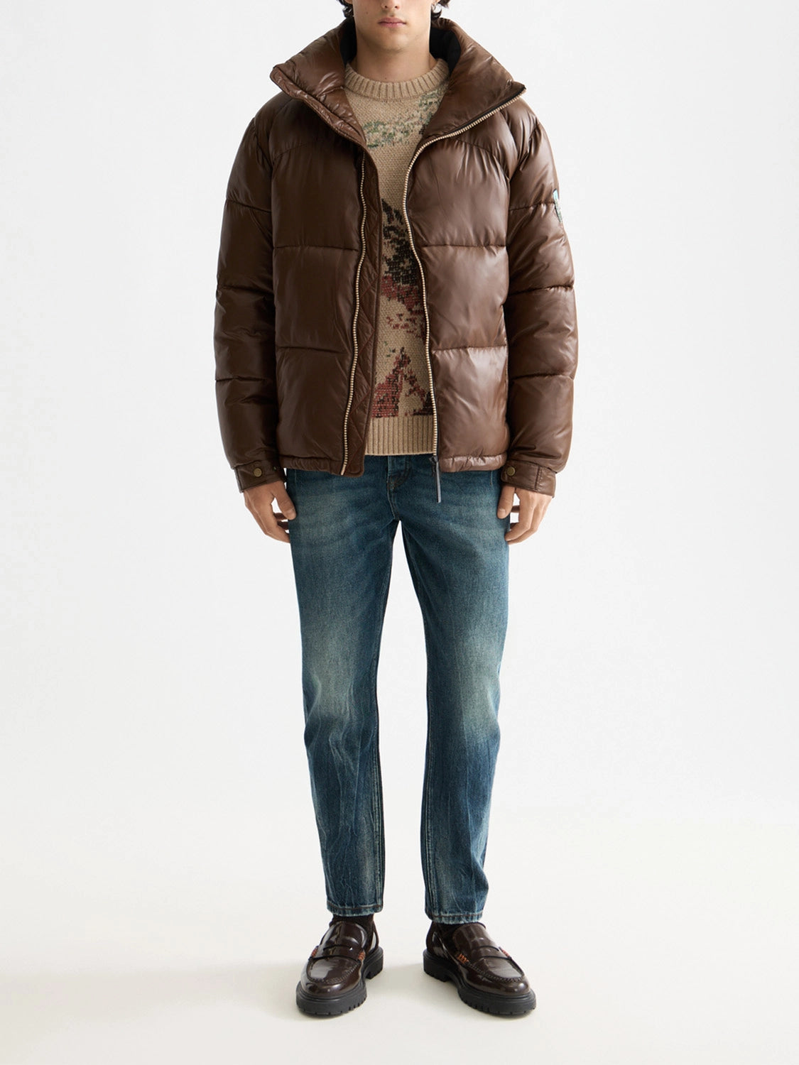 SCOTCH & SODA LACQUER PUFFER JACKET 181111
