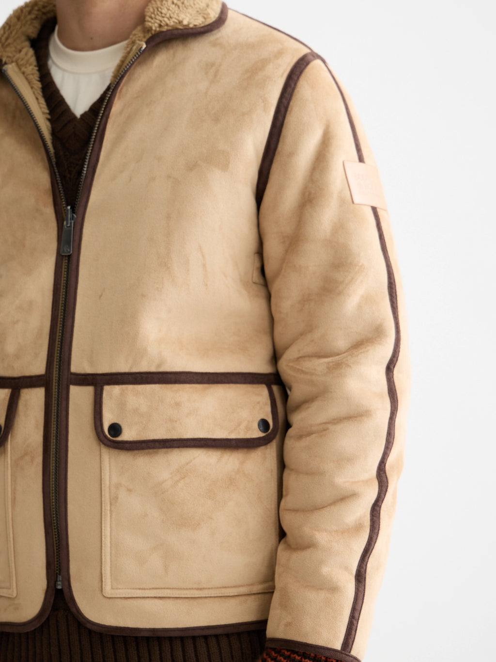SCOTCH & SODA FAUX SHEARLING JACKET 181122