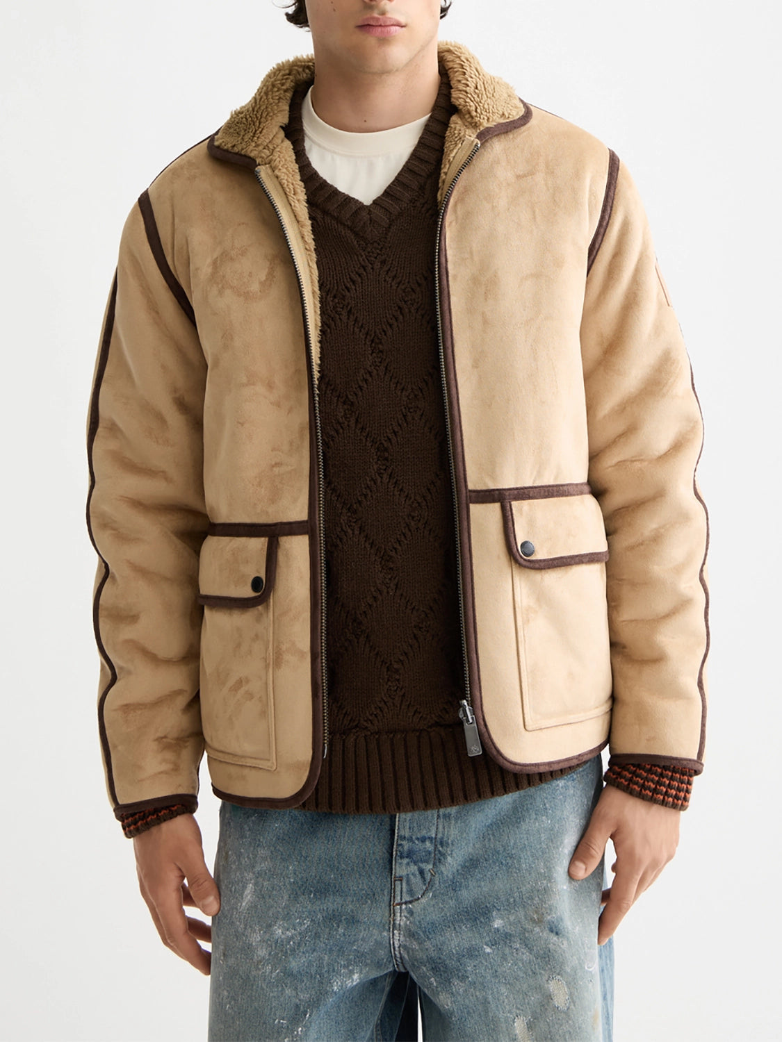 SCOTCH & SODA FAUX SHEARLING JACKET 181122