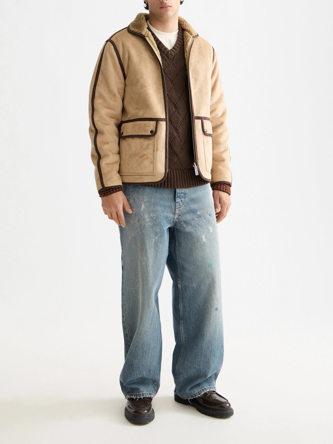 SCOTCH & SODA FAUX SHEARLING JACKET 181122