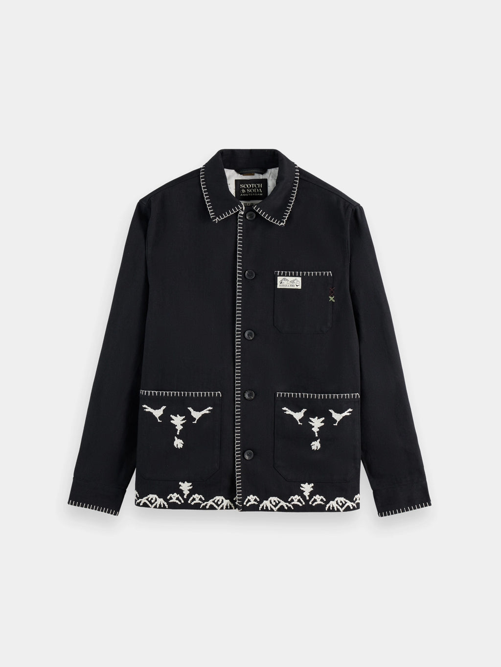 SCOTCH & SODA EMBROIDERED WORKER JACKET 181132