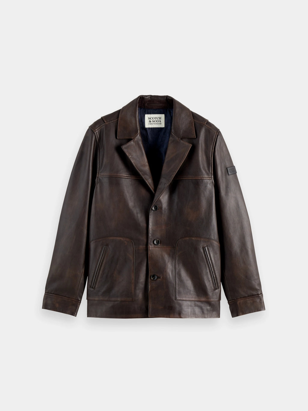 SCOTCH & SODA VINTAGE LEATHER BLAZER 181153