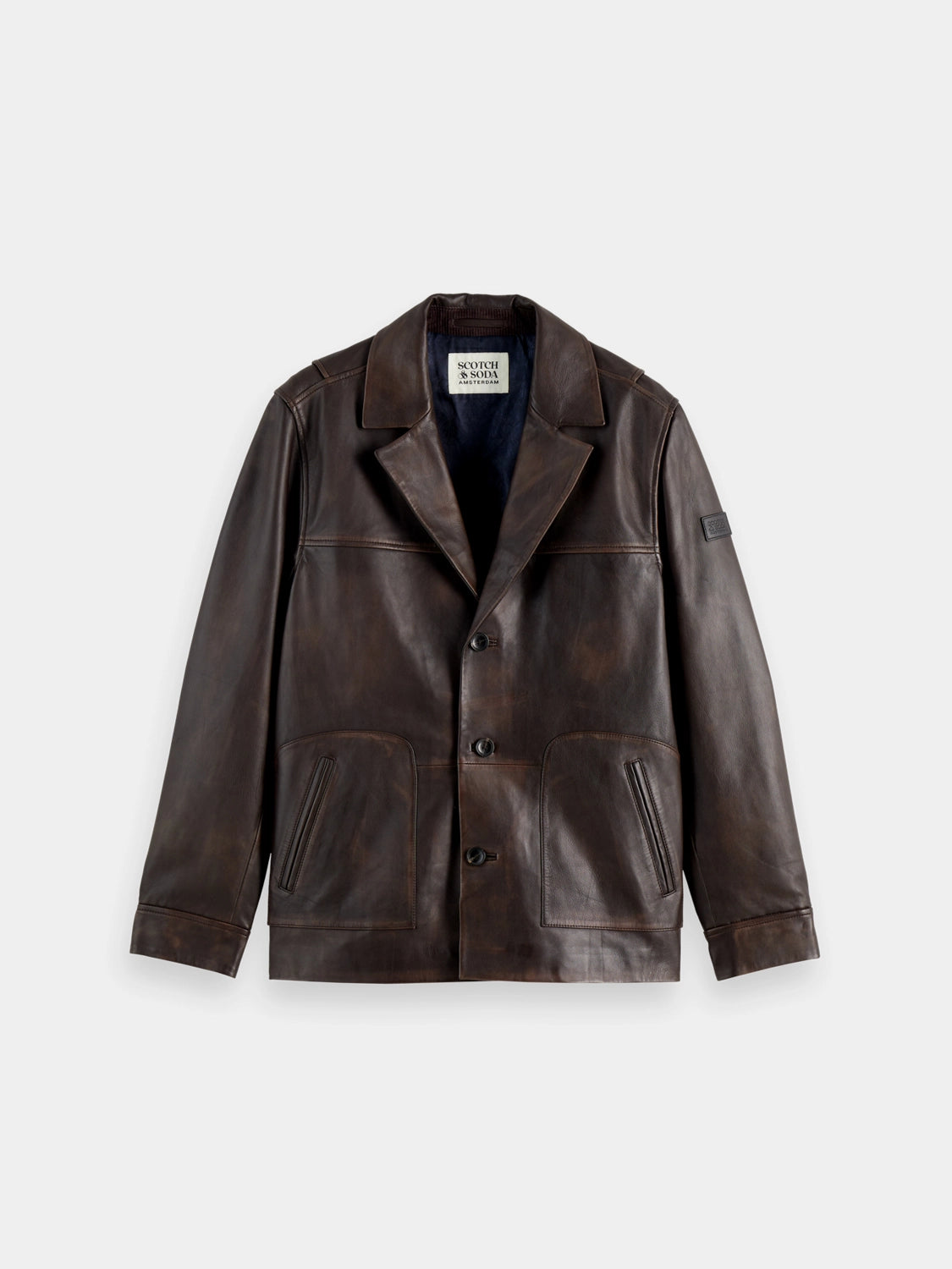 SCOTCH & SODA VINTAGE LEATHER BLAZER 181153