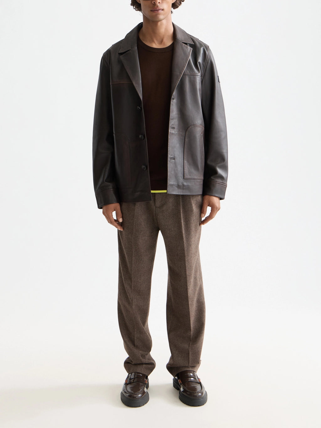SCOTCH & SODA VINTAGE LEATHER BLAZER 181153