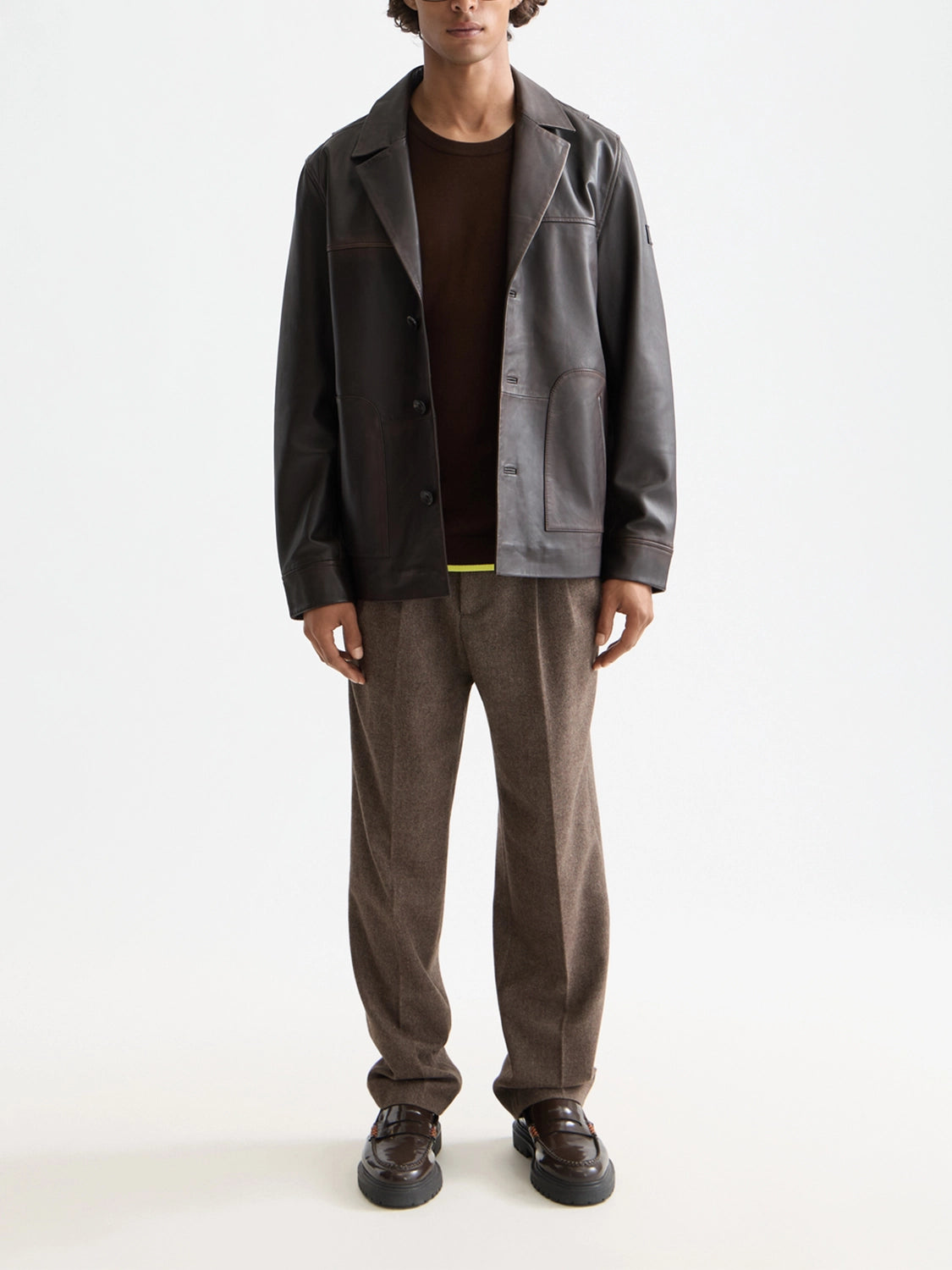 SCOTCH & SODA VINTAGE LEATHER BLAZER 181153