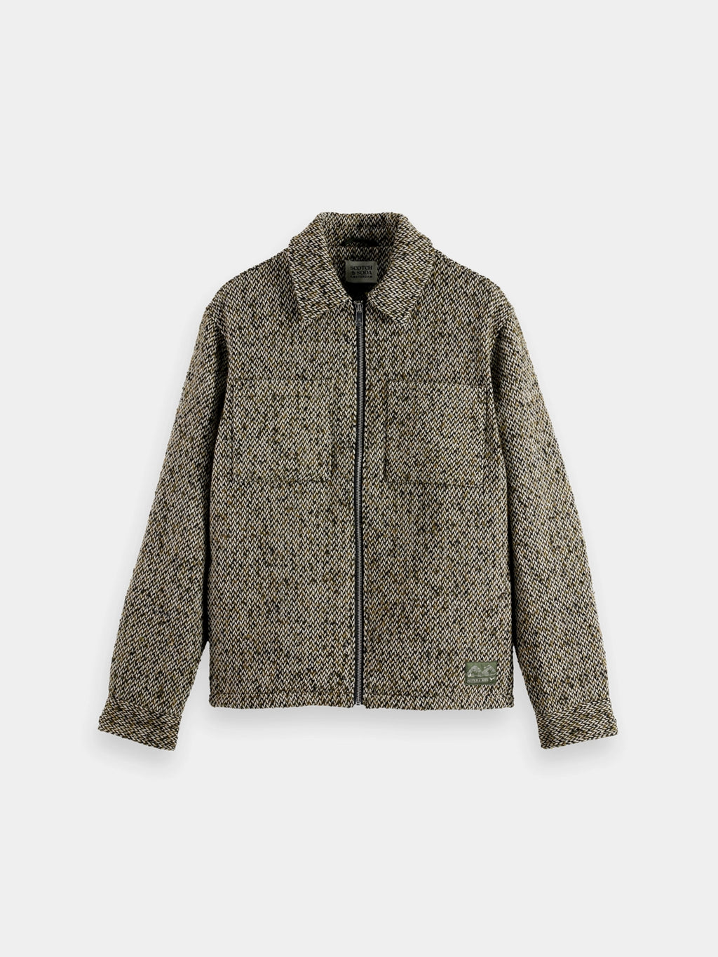 SCOTCH & SODA WOOL BLEND MULTICOLOURED TWEED JACKET 181609