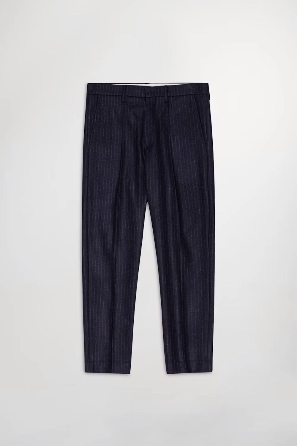 NN07 BILL WOOL BLEND SINGLE PLEAT PINSTRIPE TROUSER 1630
