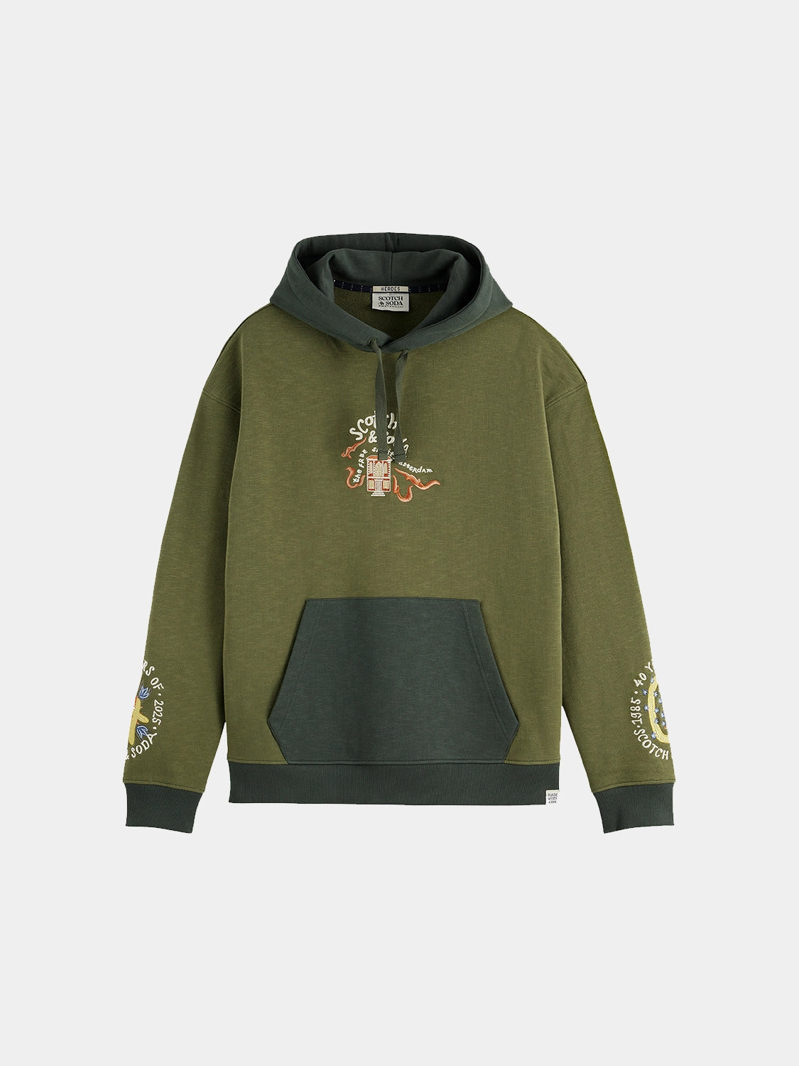 SCOTCH & SODA 40TH ANNIVERSARY EMBROIDERED HOODIE 182373
