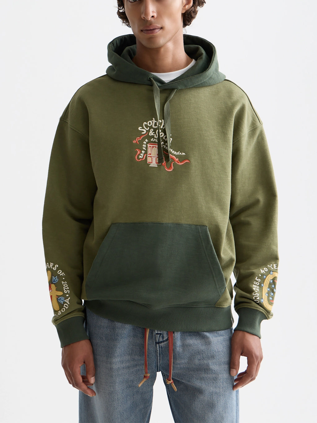 SCOTCH & SODA 40TH ANNIVERSARY EMBROIDERED HOODIE 182373
