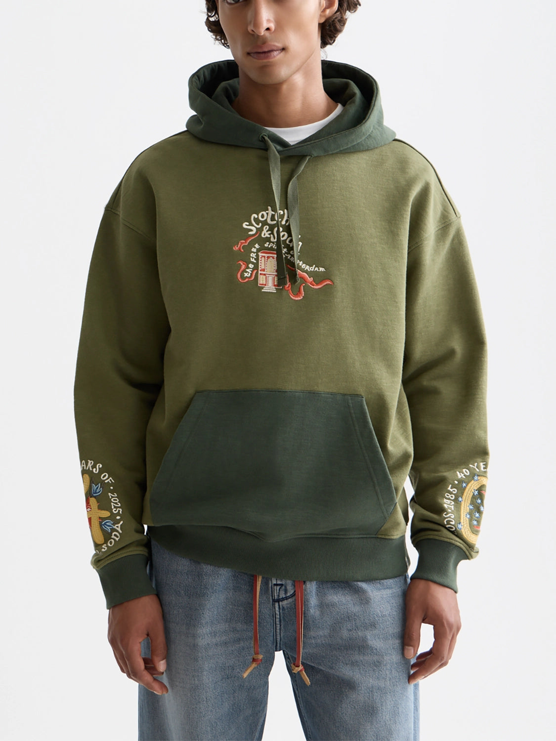SCOTCH & SODA 40TH ANNIVERSARY EMBROIDERED HOODIE 182373