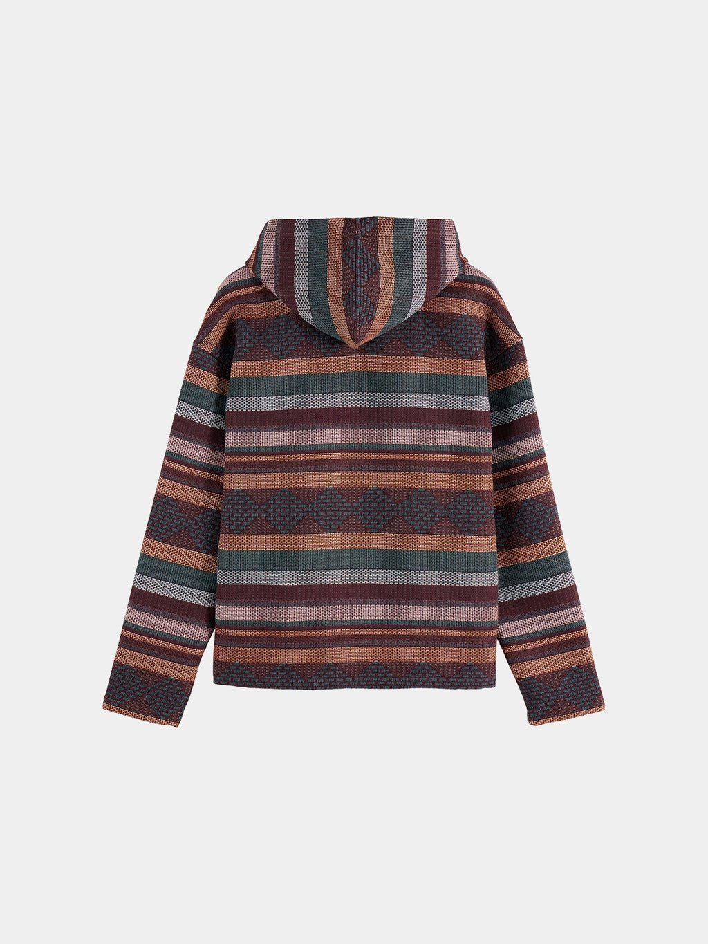 SCOTCH & SODA JACQUARD RELAXED FIT HOODIE 183015