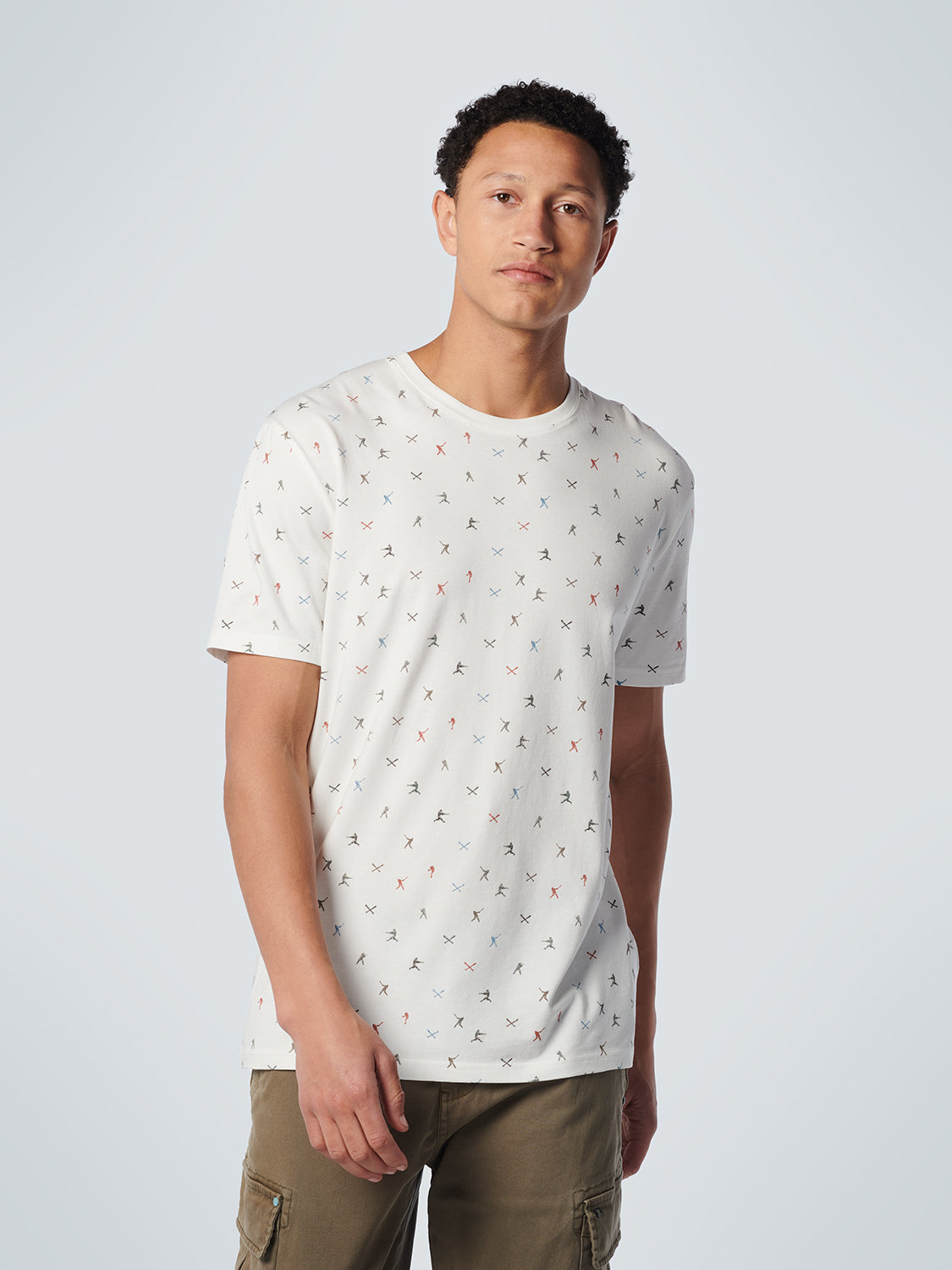 NO EXCESS ALLOVER BASEBALL PRINT STRETCH T-SHIRT 19340311