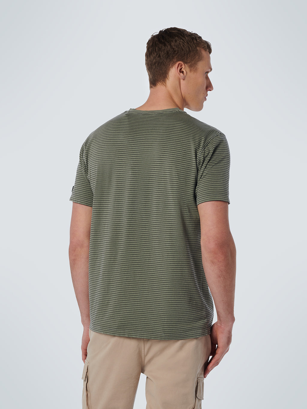 NO EXCESS STRIPE V-NECK T-SHIRT 19350320