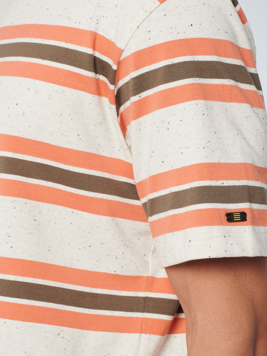 NO EXCESS MULTI COLOUR STRIPE CREWNECK T-SHIRT 19350354