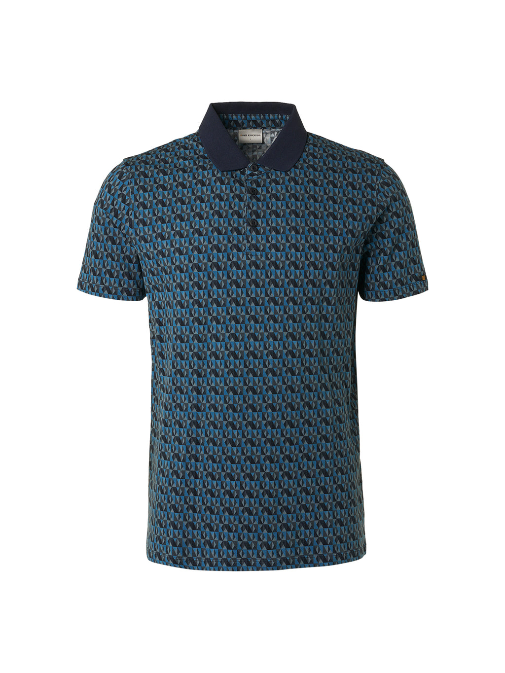 NO EXCESS ALLOVER PRINT STRETCH PIQUE POLO 19370319