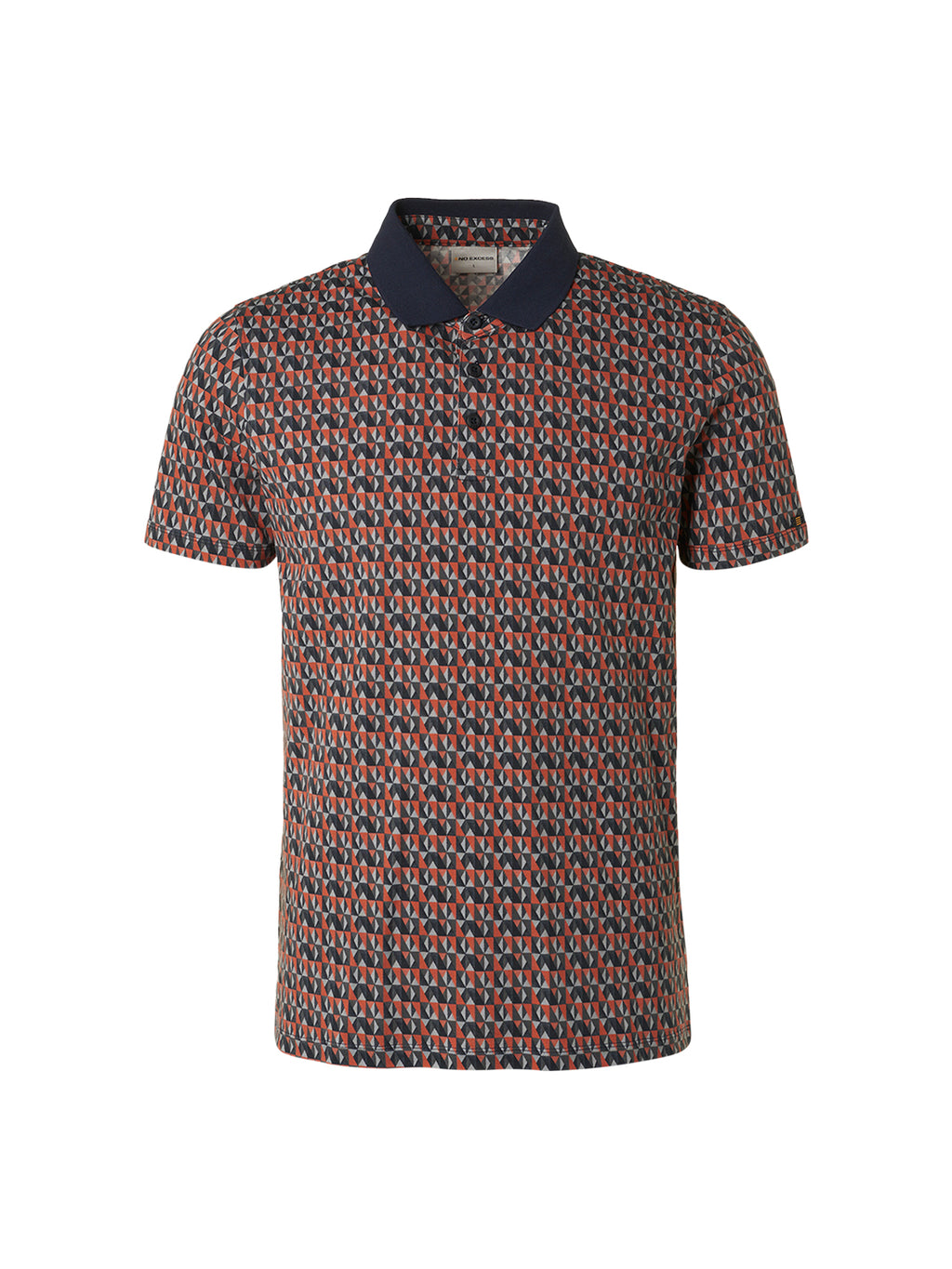 NO EXCESS ALLOVER PRINT STRETCH PIQUE POLO 19370319