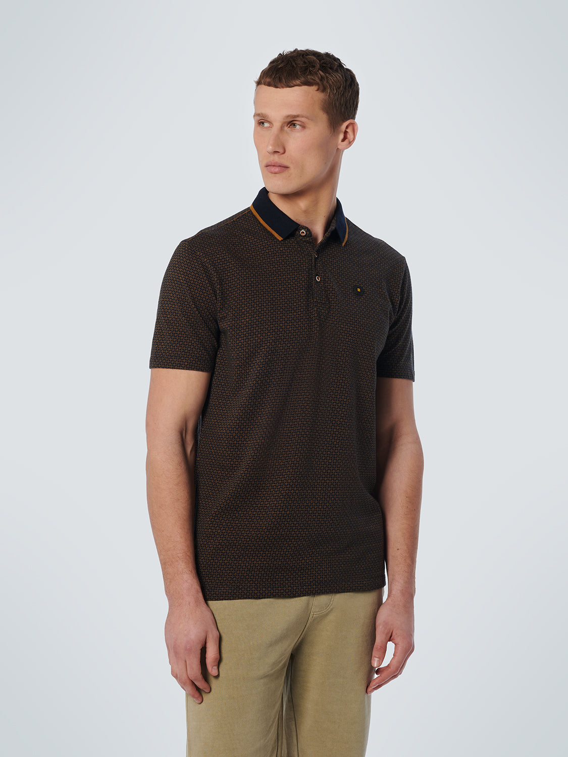 NO EXCESS 2 COLOUR JAQUARD POLO 19380321