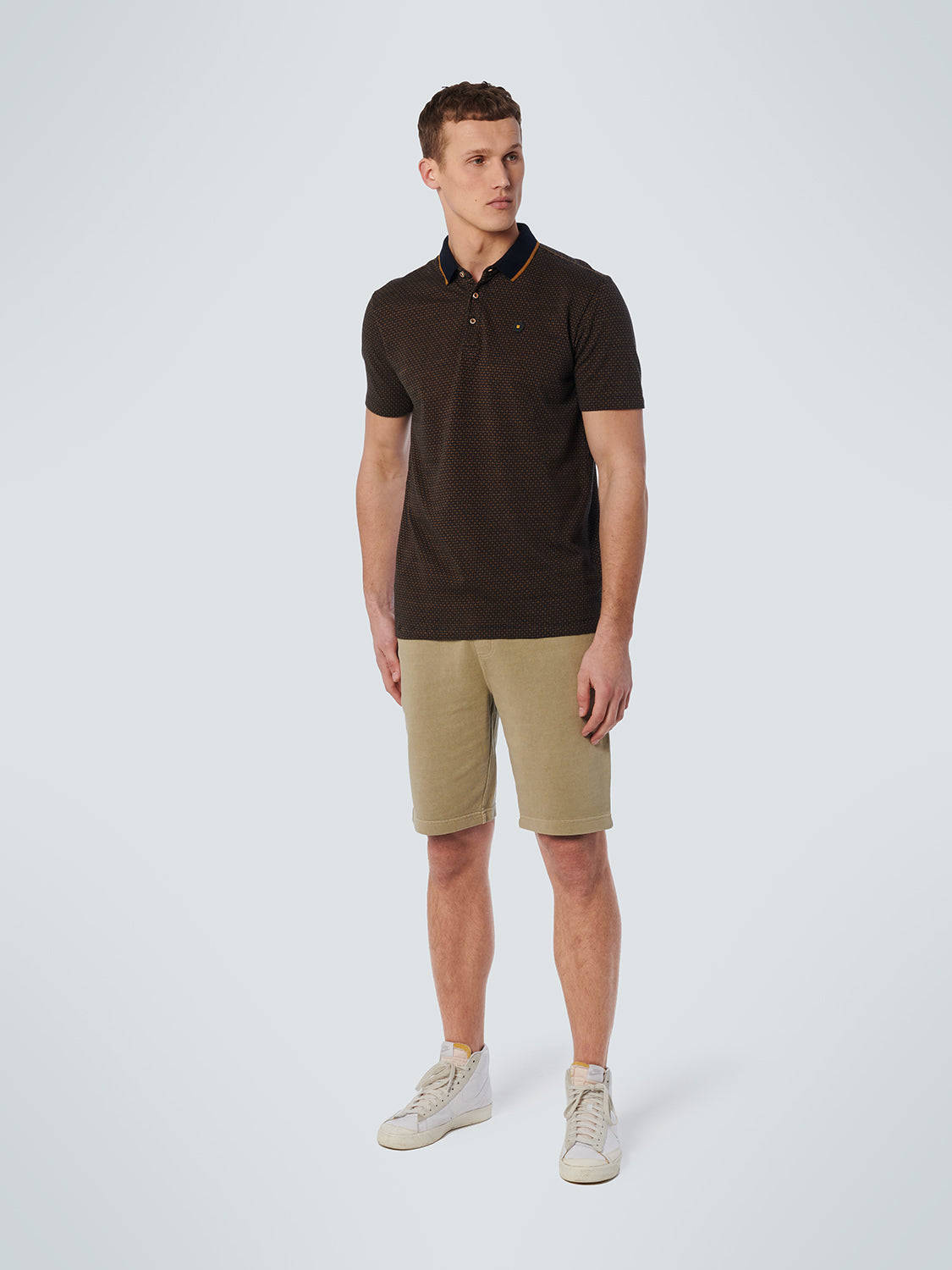 NO EXCESS 2 COLOUR JAQUARD POLO 19380321