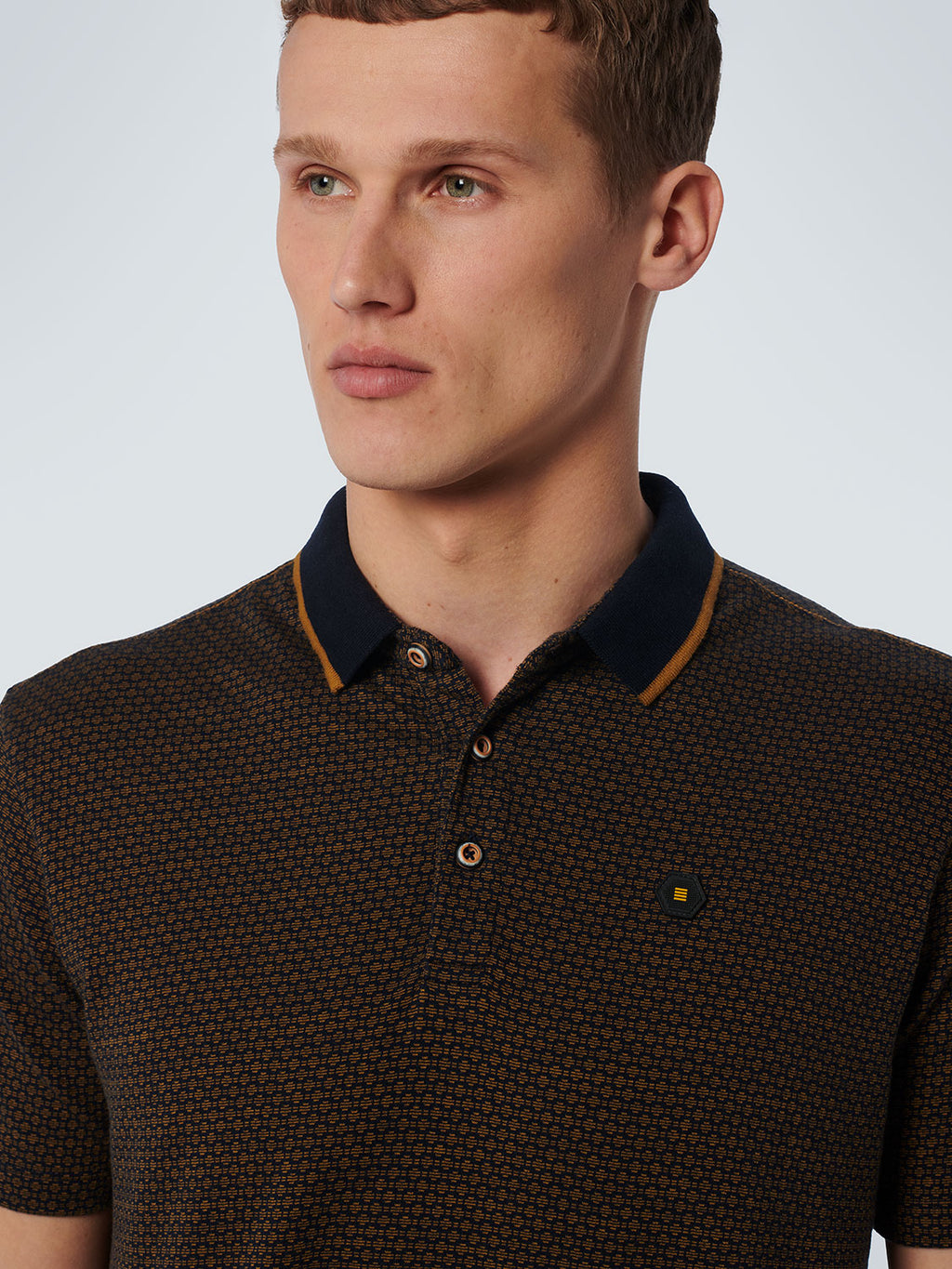 NO EXCESS 2 COLOUR JAQUARD POLO 19380321