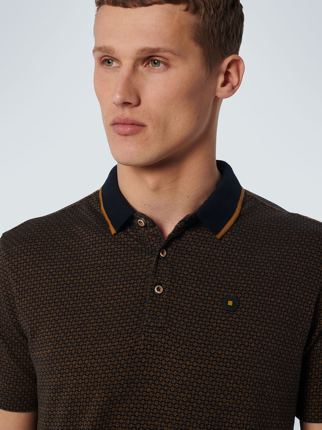 NO EXCESS 2 COLOUR JAQUARD POLO 19380321