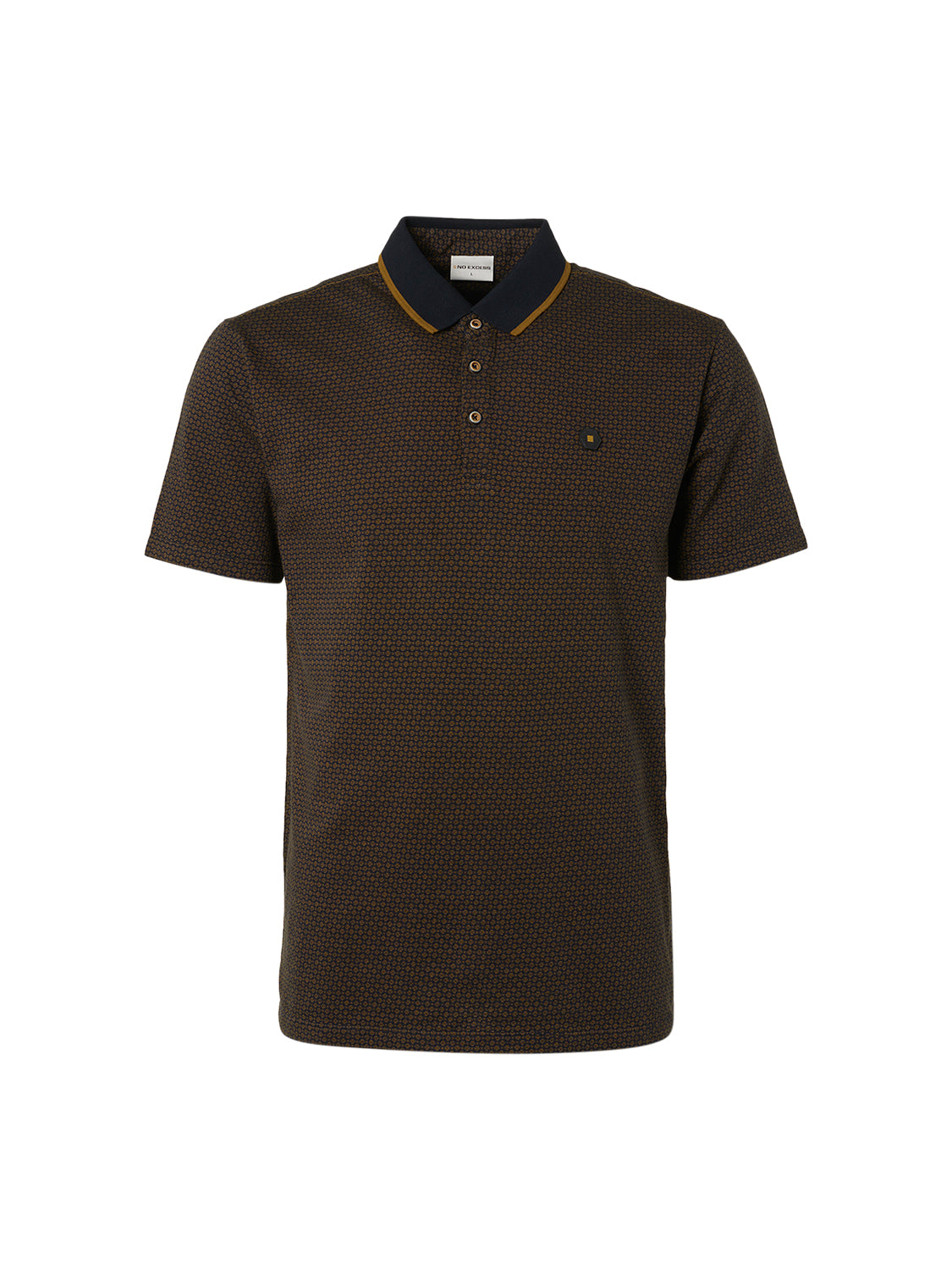 NO EXCESS 2 COLOUR JAQUARD POLO 19380321