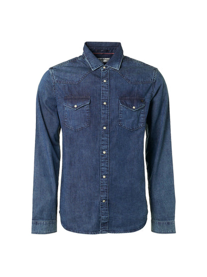 NO EXCESS DENIM TWILL L/S SHIRT 19480227