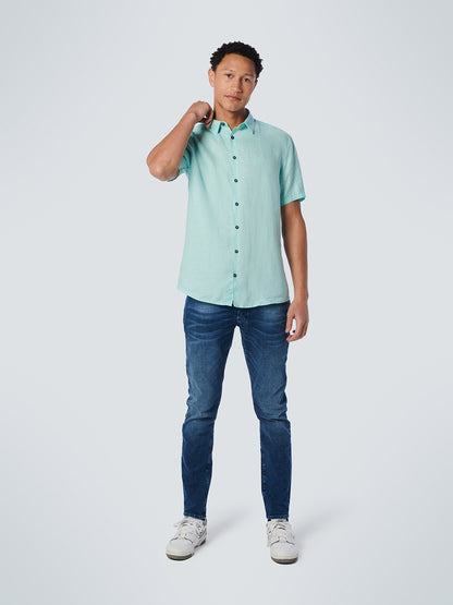 NO EXCESS SOLID LINEN S/S SHIRT 19490364