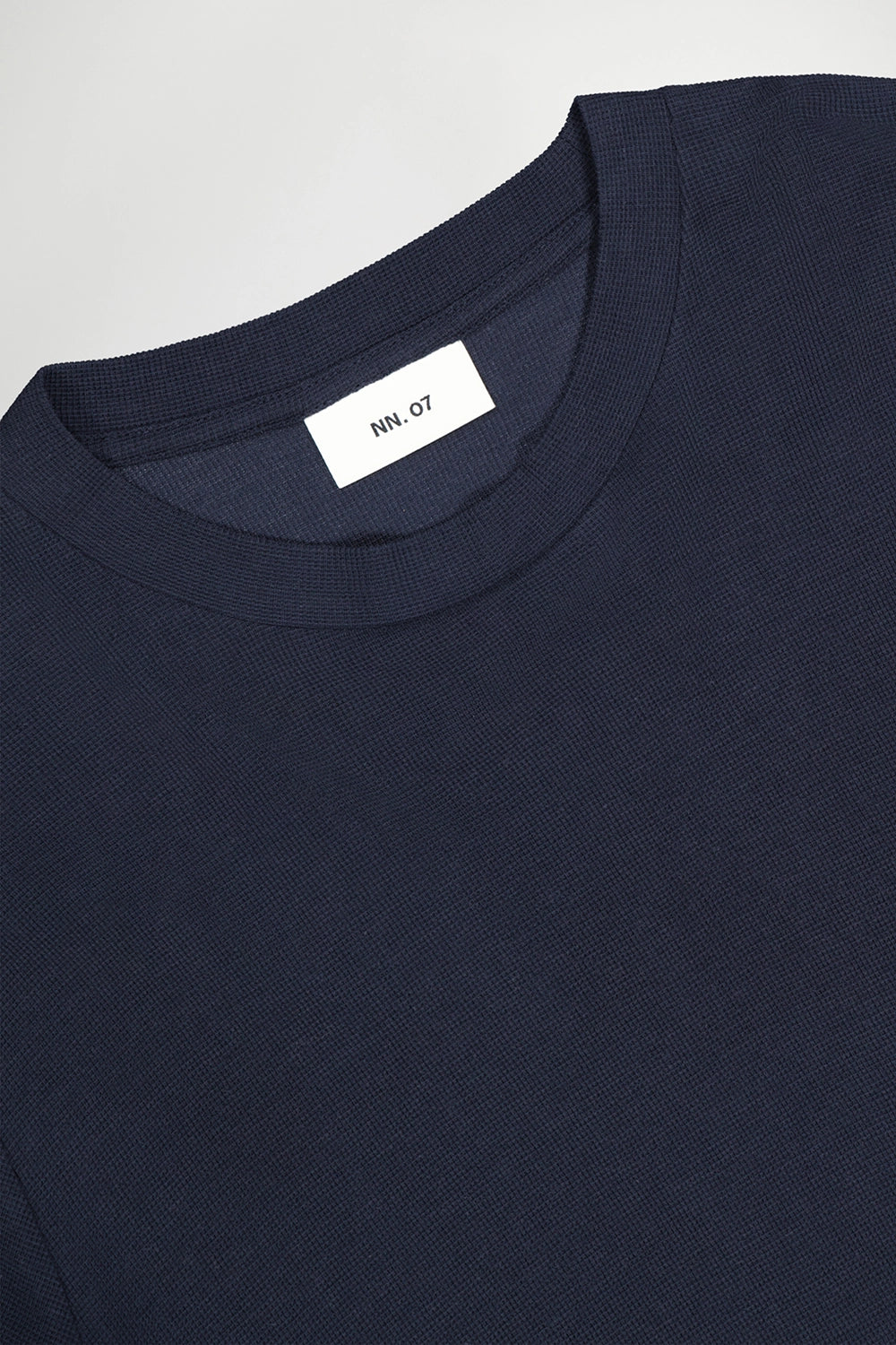 NN07 CLIVE COTTON TENCEL MODAL JERSEY WAFFLE KNIT L/S TSHIRT 3323