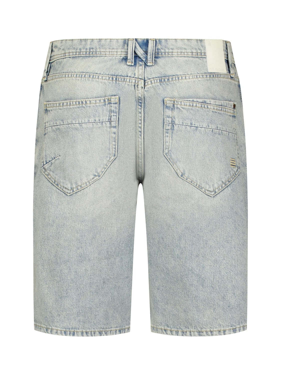 No Excess Relaxed Fit Denim Short in Stone Used Denim