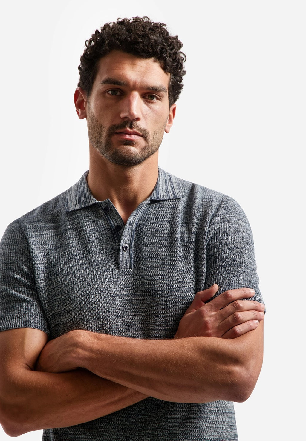No Excess Knit Polo in Night
