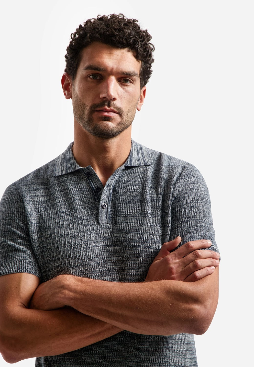 No Excess Knit Polo in Night