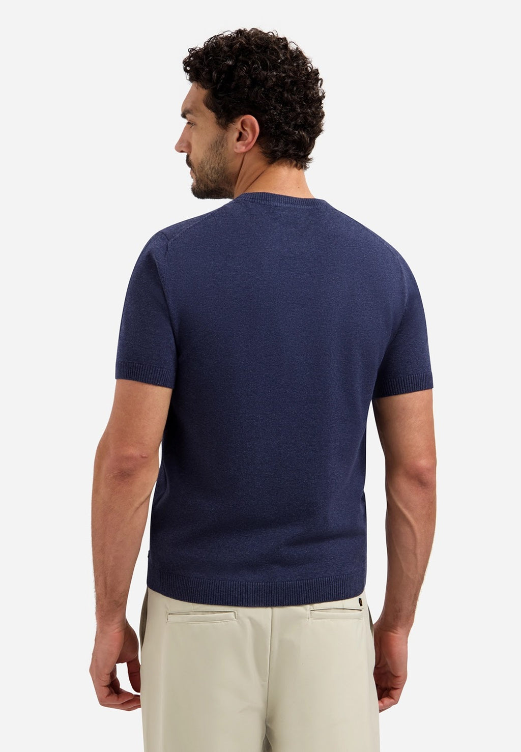 No Excess Knit Crew Neck Tee in Night