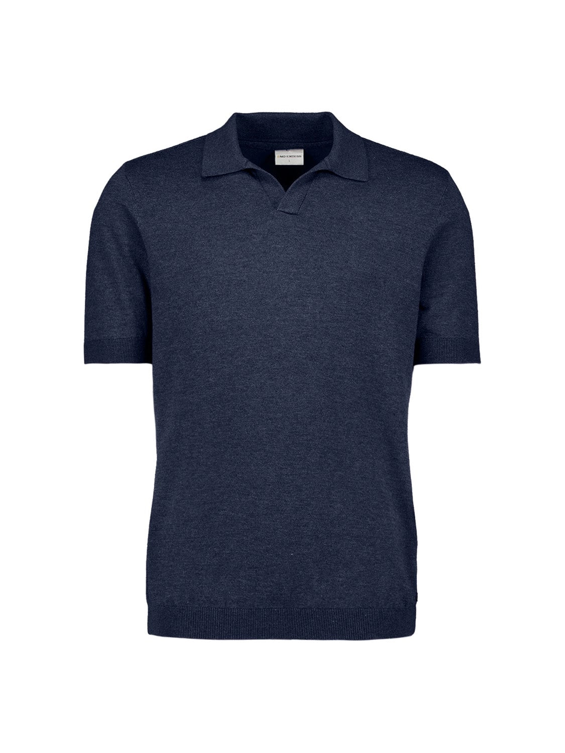 No Excess Johnny Collar Knit Polo in Night