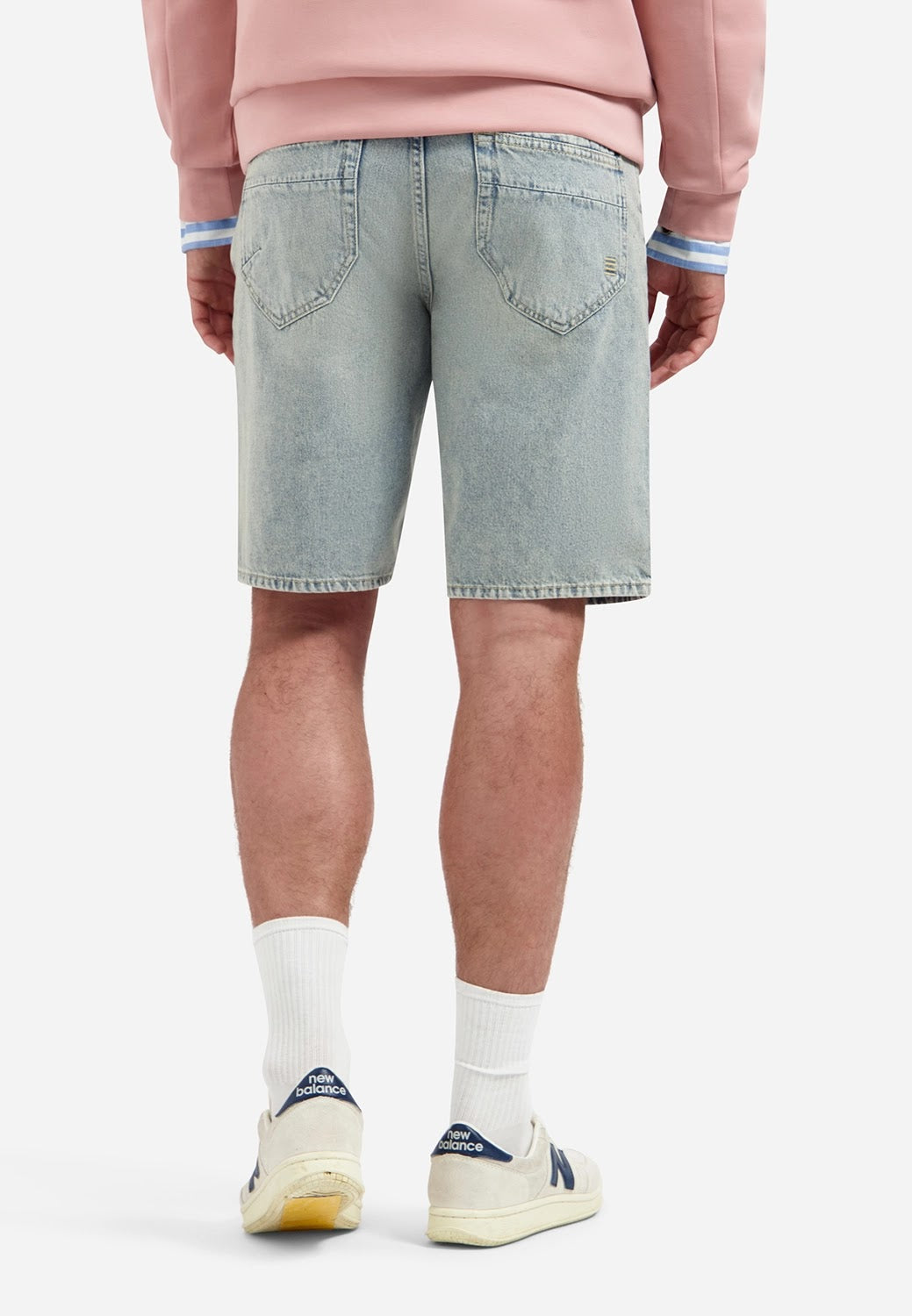 No Excess Relaxed Fit Denim Short in Stone Used Denim