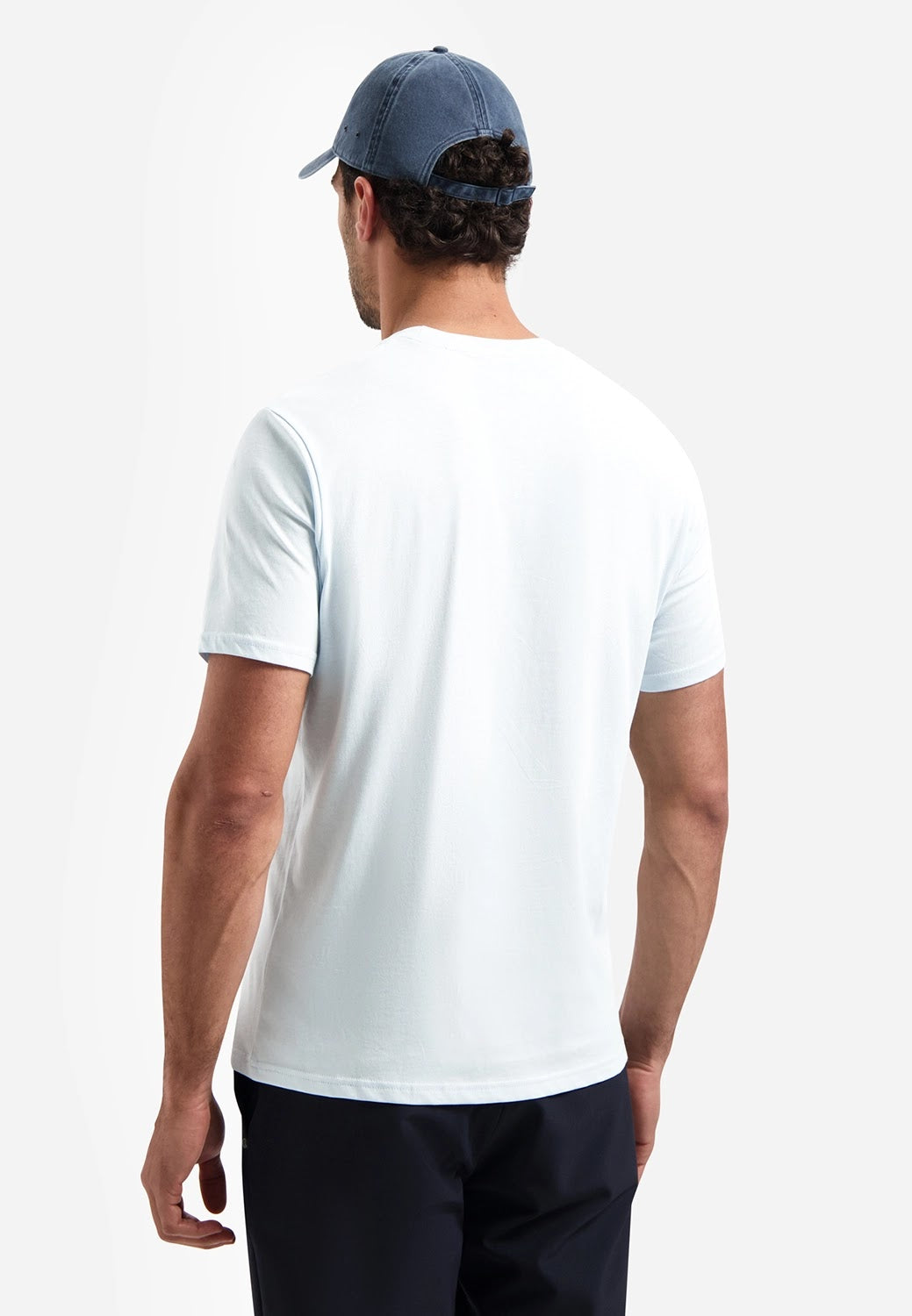 No Excess Solid Crew Neck Tee in Sky