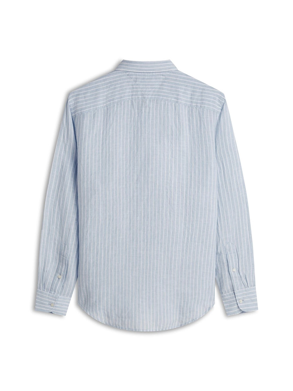 Tommy Hilfiger Linen Bengal Stripe Long Sleeve Shirt in Cloudy Blue