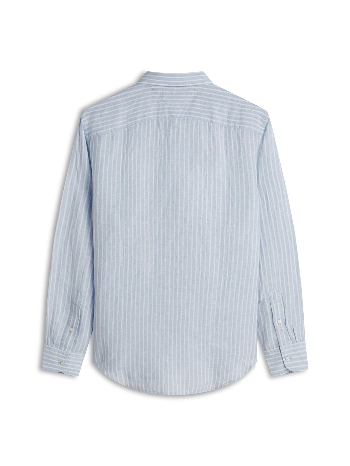 Tommy Hilfiger Linen Bengal Stripe Long Sleeve Shirt in Cloudy Blue