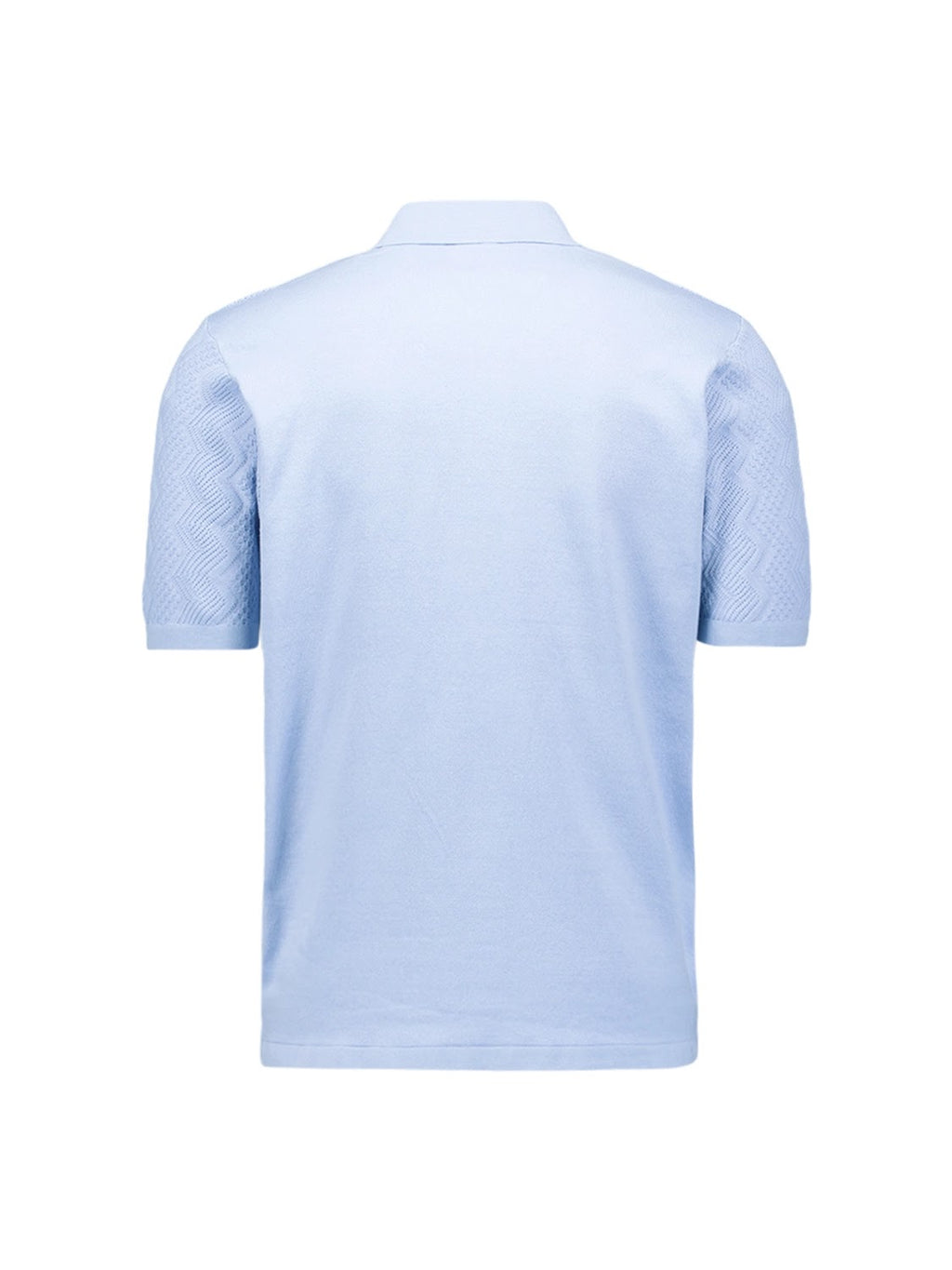 No Excess Textured Knit Polo in Blue