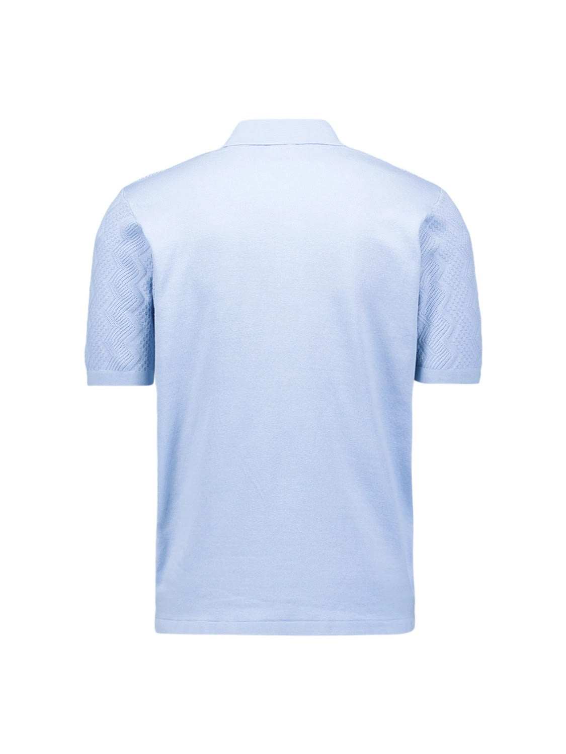 No Excess Textured Knit Polo in Blue