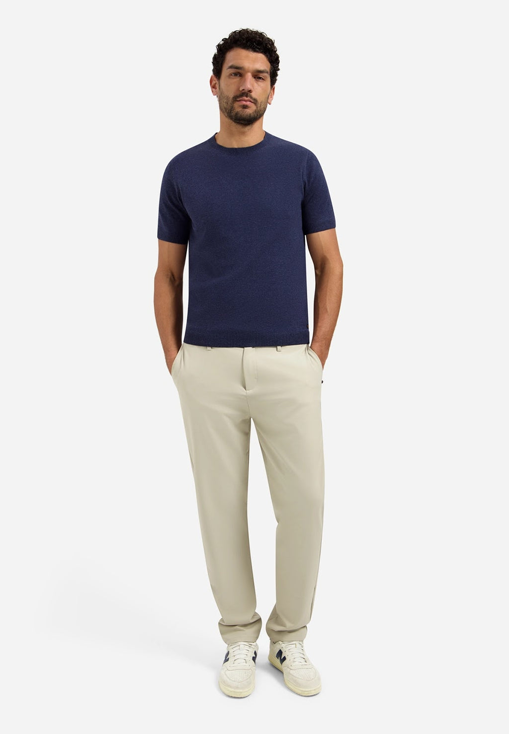 No Excess Knit Crew Neck Tee in Night
