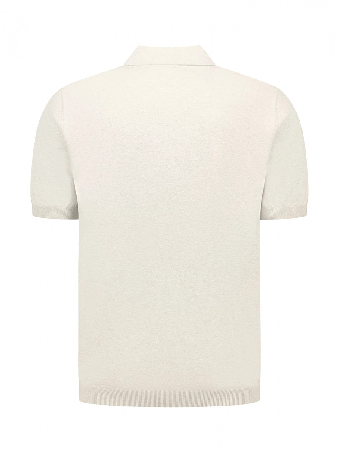 No Excess Zip Neck Knit Polo in Desert