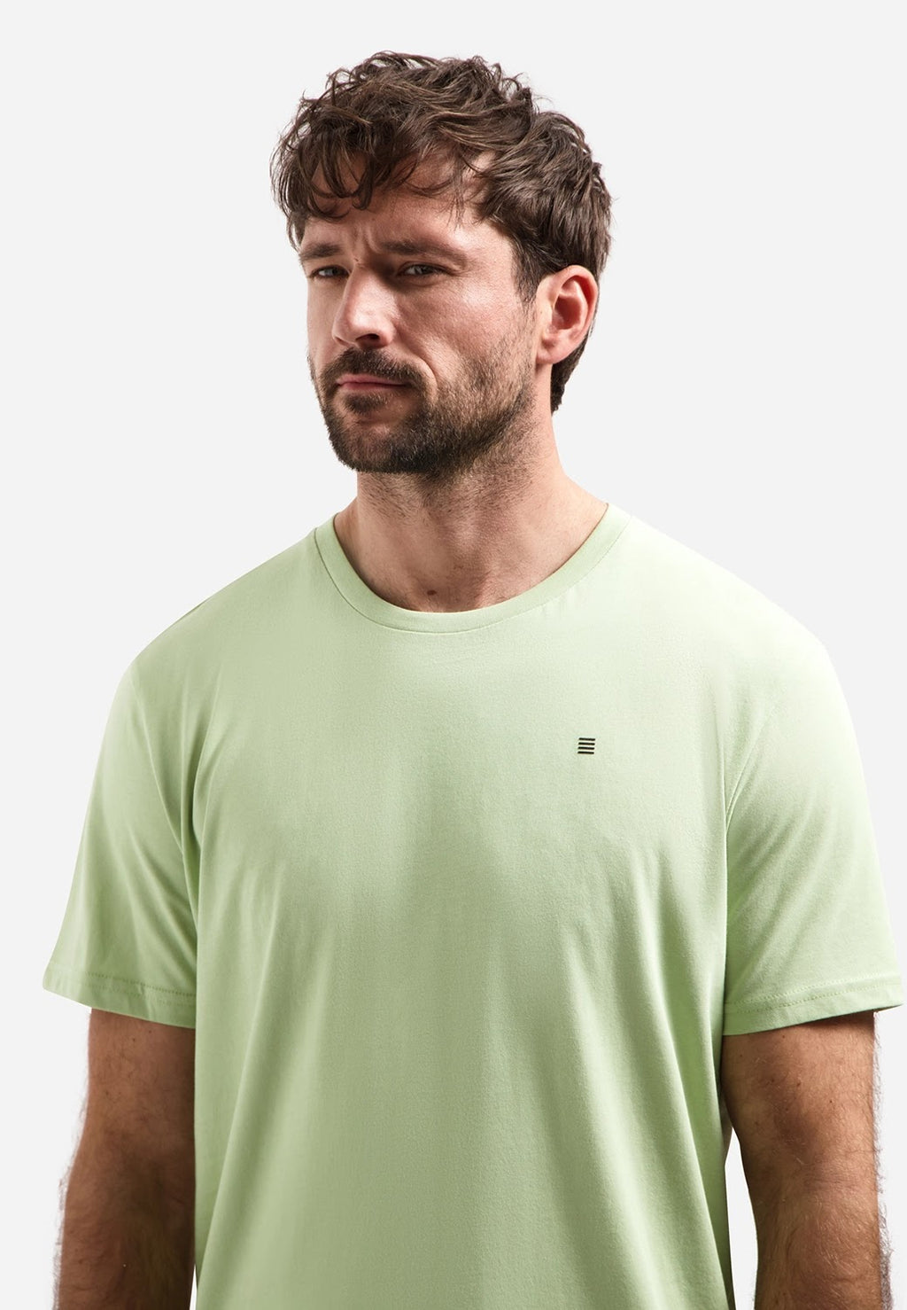 No Excess Solid Crew Neck Tee in Green