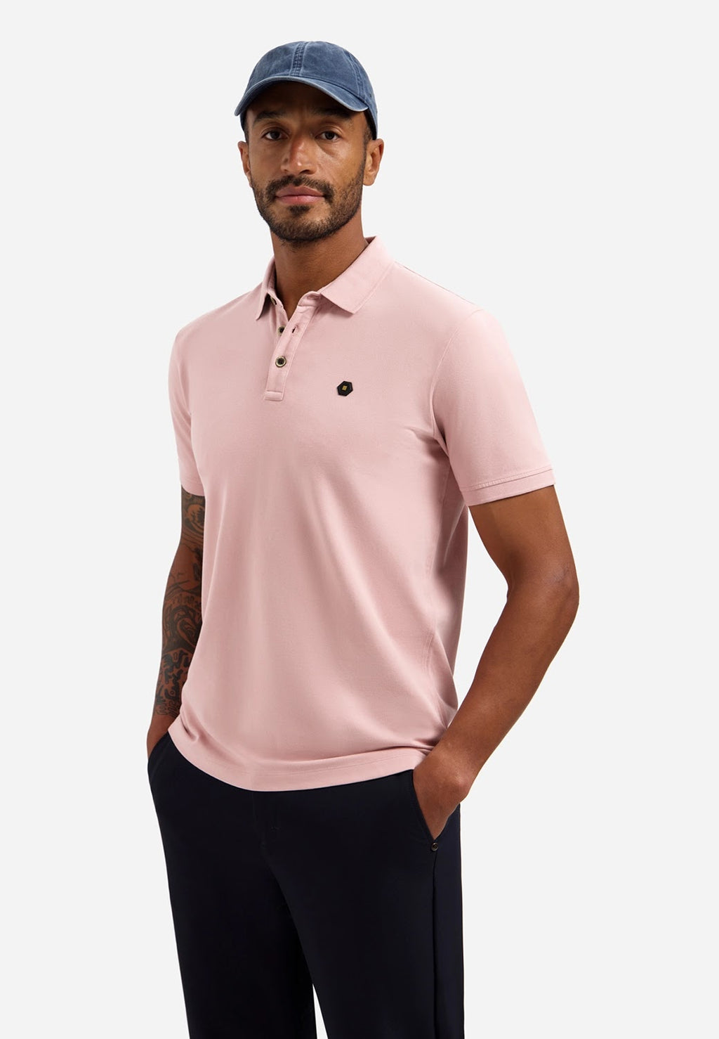 No Excess Stretch Polo in Light Mauve