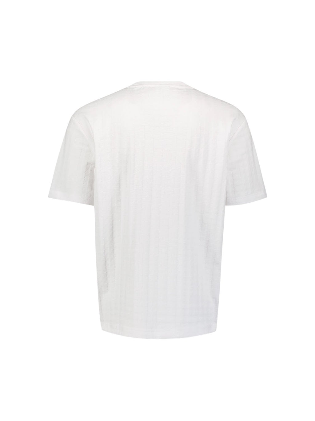 No Excess Textured Crew Neck Tee in White