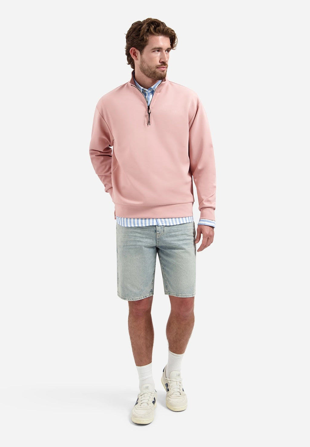 No Excess Relaxed Fit Denim Short in Stone Used Denim